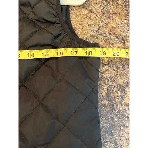 Old Navy Small Black Puffer Vest Quilted Gold Zipper - Picture 6 of 7